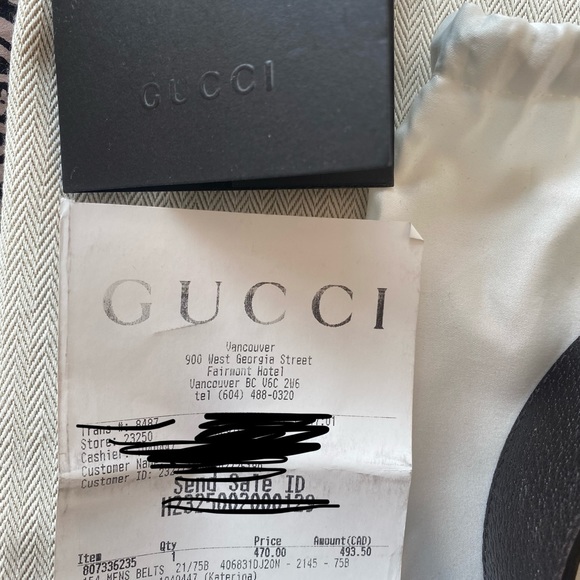 Authentic Gucci Belt, dark brown leather - Picture 2 of 5
